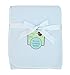American Baby Company Fleece Blanket with Silk-Like Satin Trim, Soft, Warm & Cozy, Blue, 30