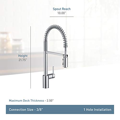 Moen 5923BLS Align OneHandle PreRinse Spring Pulldown Kitchen Faucet