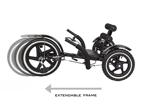 Mobo Tri-202BK: Mobito Sports Rear Wheel Steering, Black, 26"/One Size