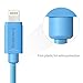 Lumsing Lightning to USB Cable Apple Certified Sync and Charging Cord(3.3 Feet/1M) with Ultra Compact Connector Head for iPhone, iPod and iPad(Blue)