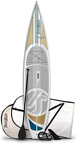 Jimmy Styks Woodpecker Stand Up Paddle 12'6" Long, 30" Wide, 6.6" Thick | Real Bamboo Inlay | Touring SUP Board | Includes Paddle, Fin, Leash, and Board Bag