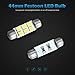 Partsam 44mm Festoon LED Light Bulbs Cap Lamps Car Interior Dome Map Reading Lights 561 562 564 570 571 577 578 211-2 212-2 214-2 Bulbs - White 4Pcs