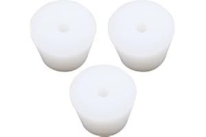 Woogim 1.65"x1.26" 3PCS Silicone Rubber Plug Tapered Stopper Silicone Plugs with Hole Silicone Rubber Protective Plugs
