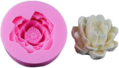 Baifeng Different Stages 3D Lotus Flower Series Shape Silicone Mold,Chocolate,Pudding, Fondant,Mousse Cake Decoration Baking Mould,Handwork Soap,Candle,Clay DIY