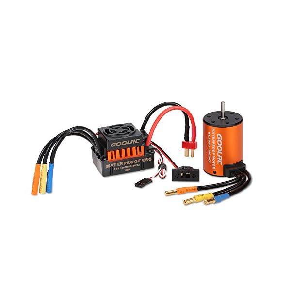 GoolRC Upgrade Wasserdicht 3650 3900KV Brushless Motor mit 60A ESC Combo Set für 1/10 RC Auto Truck