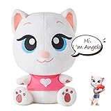 Talking Plush Toy Electronic Cat Doll Shower Gift Toy Cute Sound Effects with Repeats Your Said Voice Best Buddy for Kids Boy Girls Gift Birthday Present (Talking Angela, 7.8