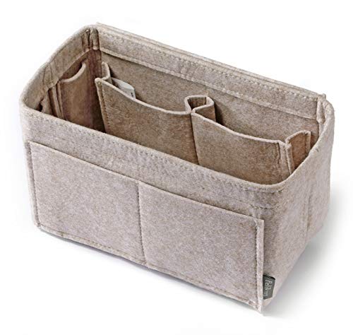Pelikus Felt Purse & Tote Organizer Insert/Multi-Pocket Handbag Shaper (Medium, Oatmeal - m)