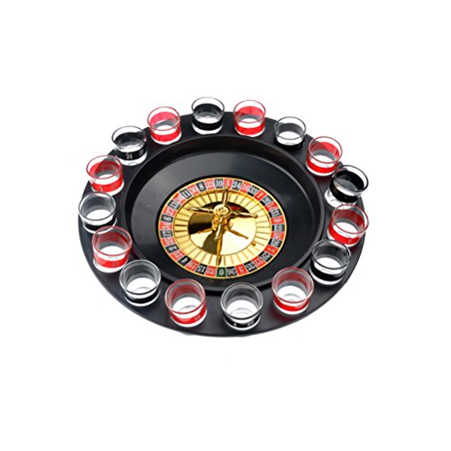 BESTOMZ Russian Spinner Drinking Game Bingo Toy Playing Board with Spinner and 16 Shot Glasses Assorted Drinking Game Set for Bar Parties Holidays - Thumbnail 3