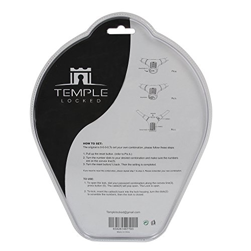 image for Temple Locked Premium Resettable Combination Cable Bike Lock By 3 Feet