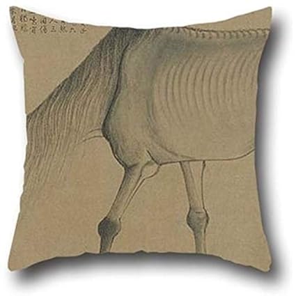 Amazon Com Oil Painting Gong Kai Jun Gu A Noble Horse Pillow