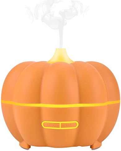 Essential Oil Diffuser Humidifier Vaporizer - 400ml Aromatherapy Ultrasonic Cool Mist Air 7 Colors for Home Bedroom Office Living Room Yoga Spa Baby Room Holiday Gifts (Pumpkin)