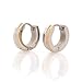 Small Two Tone Gold and Silver Hoop Huggie Earrings with Gift Box