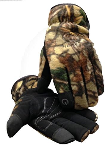 Caiman 2394-5 Heatrac Insulated Gloves Rhino-Tex with Camouflage and Fleece Back, Large