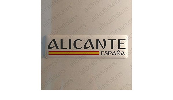 Pegatina Alicante España Resina, Pegatina Relieve 3D Bandera ...