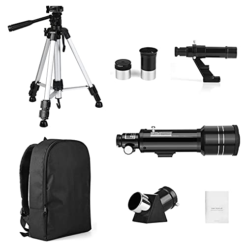 Telescopio refractor 70/400 con adaptador de smartphone para observación de tierra y cielo