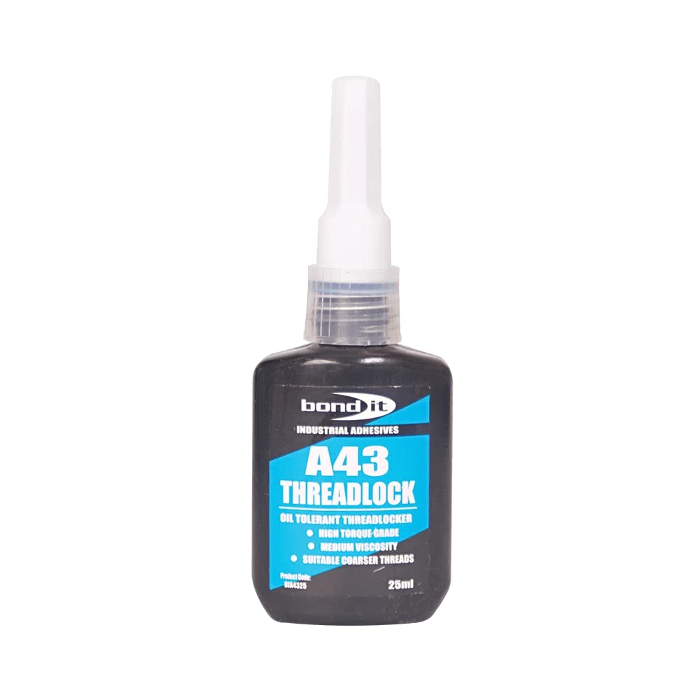 Bond-It A43 Threadlock 25ml - Blue medium strength anaerobic oil tolerant threadlocker - seals out moisture & prevents corrosion