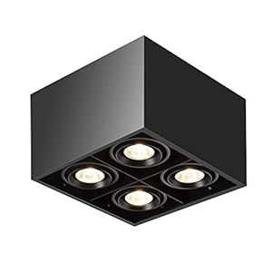 Moderne vierkante 4-lichts plafondspot verlichtingsarmaturen 4xGU10 plafondspot flexibel verstelbare lichtkop wandlampen…