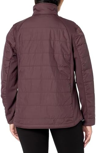 Casaco de inverno feminino, ajuste descontraído, com isolamento leve, roxo, M