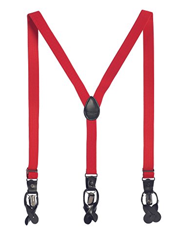 Gioberti Boys' Convertible Suspenders, Bow Tie, and Hanky Set, Red