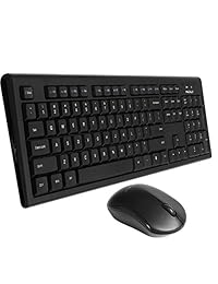 Ma y Wireless Keyboard and Mouse Combo Bundle for PC, Desktop Computer, Laptop, Notebook, ChromeBook - Ultra Slim Cordless Keyboard Mouse Combo Set, Compatible con Windows 10 8 7 Vista XP, etc.