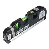 Semlos Multipurpose Laser Level Measuring Tape Standard and Metric Tape Ruler (8ft/2.5M)