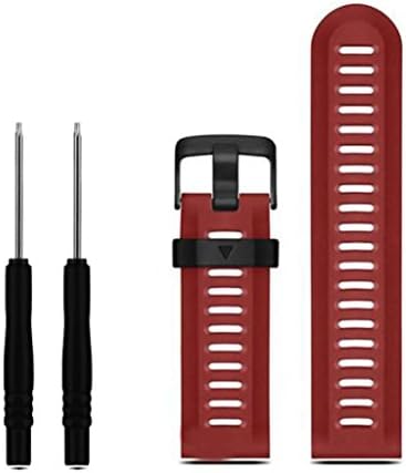 FUA Soft Silicone Strap Replacement Watch Band With Tools For Garmin Fenix 3 (Red)