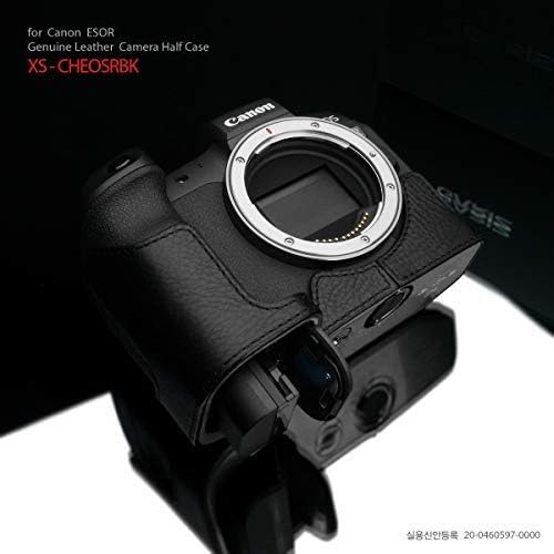 Gariz XS-CHEOSRBK Genuine Leather Half Case for Cano EOS R, Black