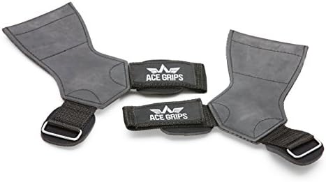 Ace Grips PRO - Kevlar Double Stitched Versa Lifting Gloves Grips Straps Hooks. Superior Alternative to Power Hooks, Wrist Wraps & Gym Straps. Perfect For Bodybuilding, Weightlifting, Deadlifts & More
