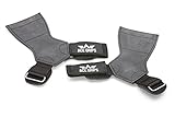 Ace Grips Pro - Premium Quality Kevlar Lined Versa Lifting Gloves Grips Straps Hooks. Superior Alternative to Power Hooks Wrist Wraps (Classic Black)