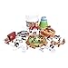 Sunny Days Entertainment Horse Farm Bucket – 71 Assorted Horses Toy Play Set for Kids, Boys and Girls, Plastic Cake Toppers Figures with Storage Container
