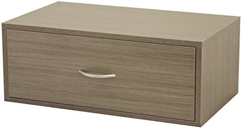 Organized Living freedomRail 1 Drawer Double Hang Big OBox - Driftwood Live