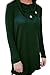 MIXMAX Women Lapel Neck Long Sleeve Loose Dress Sides Slit Shirt Dress (Medium, Green)