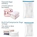 LOZAYI Home Premium Space Saver Bags Combination Package 8 Pack (4 x Large, 4 x Medium), Vacuum Storage Bags,Free Hand-Pump for Travel.Roll-Up Compression Bags Don't Need to Pump Or Vacuum