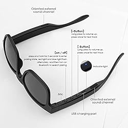 Smart Glasses Wireless Bluetooth Sunglasses Open