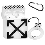 Gift-Hero Compatible with Airpods 1&2 Soft Silicone Cute Case, Cartoon 3D Fun Luxury Funny Cool Design Designer Character Skin Stylish Fashion Cover for Girls Boys Kids Teens Air pods (White Arrow)