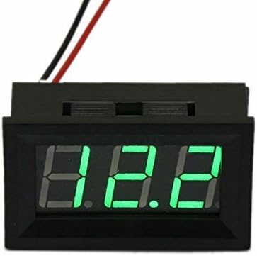 DC 0.56" 7-150V Digital Voltmeter Voltage Tester Gauge Green Bright LED Display Two Wires for Solar Battery Monitor