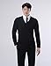 NEARKIN (NKNKCAC1 Mens Knitwear City Casual Slim Cut Long Sleeve Cardigan Sweaters Black US S(Tag Size S)