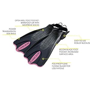 Cressi Palau SAF Kurzflossen, Rose 4 Schnorchelmasken 41fTw4tP1zL. SS300 Die Palau Schnorchelflosse in Kurzblattausführung.
Perfekt zum Schnorcheln, Schwimmen und für eine Vielzahl von Wassersportarten.
Gleiche großartige Eigenschaften wie bei der Palau-Flosse mit langem Blatt, nur mit kurzem Blatt.