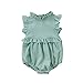 YOUNGER TREE Toddler Baby Summer Clothes Girl Ruffled Collar Sleeveless Romper Jumpsuit Clothes (Green, 80(6-12 Months))