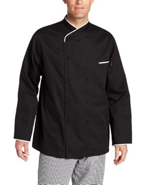 Men's Black Egyptian Cotton Chef Coat