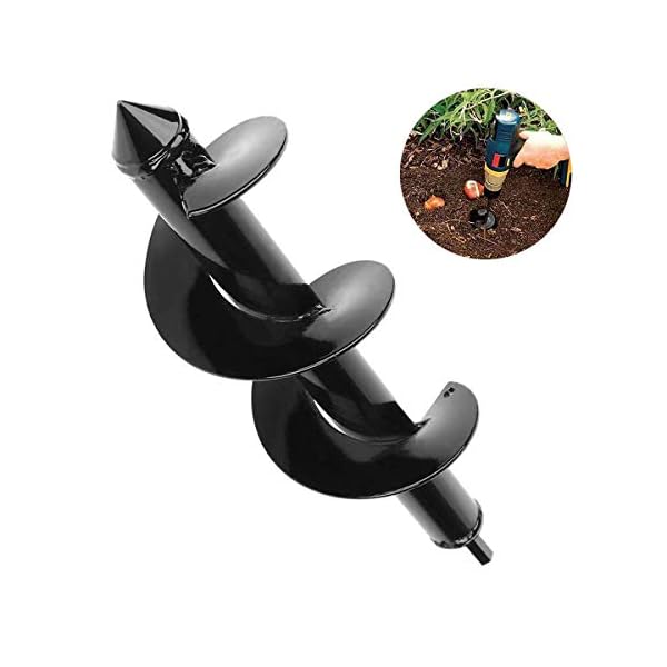 Spiralbohrer für den Garten, Gartenbohrer Erdbohrer, Garten Erdbohrer, Sechskantantrieb, Elektrisch Schnurlos Handbohrer… – Bild 5