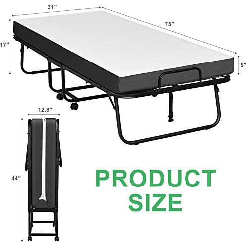 4 Folding+Rollaway+Foldable+Mattress+Portable