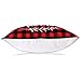 Jetec 4 Pieces Christmas Pillow Case Buffalo Plaid Throw Cushion Cover Linen Pillow Winter Decorations, 18 by 18 Inch