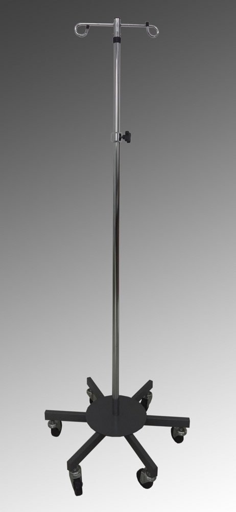 Medichoice Iv Pole Rolling 2 Hook 6 Leg Chrome Plated 45 Lbs Load Capacity 1314ivcr1011 1 Each
