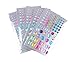 yueton 5 Sheets Colorful Assorted Self Adhesive Bling Rhinestone Craft Jewels Gem Diamond Sticker Embellishments