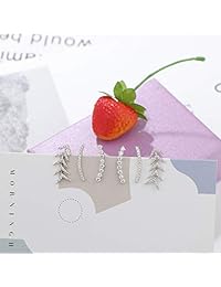 Finreizo - 4 pares de pendientes de aro con diseño de escalador