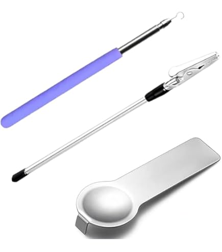 Italian Bracelet Charm Tool & Retractable Hook Opener Set - Stainless Steel Jewelry Fastening Aid