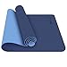 TOPLUS Yoga Mat, 1/4 inch Pro Yoga Mat TPE Eco Friendly Non Slip Fitness Exercise Mat with Carrying Strap-Workout Mat for Yoga, Pilates and Floor Exercises(Blue)thumb 1