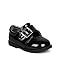 Leatherette Buckle Strap Dress Church Shoe (Infant/Baby Boy) AH59 - Black