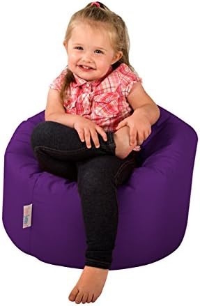 Bean Bag Bazaar Toddler Bean Bag Chair - Indoor Outdoor Bean Bags for Kids Nursery or Playroom (Purple)